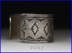 Vintage Native American Navajo Sterling Silver Cuff Bracelet