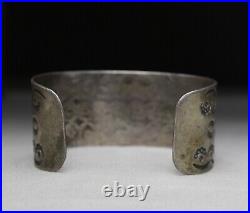 Vintage Native American Navajo Sterling Silver Cuff Bracelet