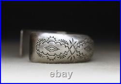 Vintage Native American Navajo Sterling Silver Cuff Bracelet