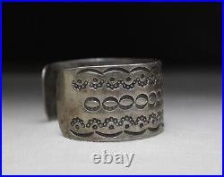 Vintage Native American Navajo Sterling Silver Cuff Bracelet