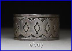 Vintage Native American Navajo Sterling Silver Cuff Bracelet