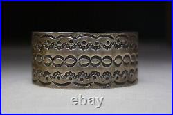 Vintage Native American Navajo Sterling Silver Cuff Bracelet