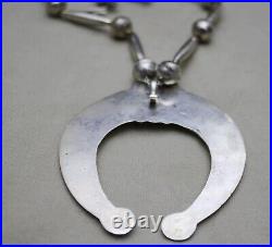 Vintage Native American Navajo Sterling Silver Naja Pendant Necklace