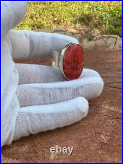 Vintage Native American Navajo Sterling Silver Spiny Oyster Ring
