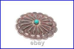 Vintage Native American Navajo Sterling Silver Turquoise Concho