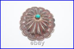 Vintage Native American Navajo Sterling Silver Turquoise Concho