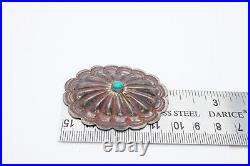 Vintage Native American Navajo Sterling Silver Turquoise Concho
