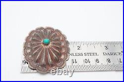 Vintage Native American Navajo Sterling Silver Turquoise Concho