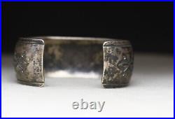 Vintage Native American Navajo Sterling Silver Turquoise Coral Cuff Bracelet