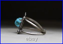 Vintage Native American Navajo Sterling Silver Turquoise Cuff Bracelet