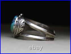 Vintage Native American Navajo Sterling Silver Turquoise Cuff Bracelet