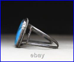 Vintage Native American Navajo Sterling Silver Turquoise Cuff Bracelet