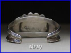Vintage Native American Navajo Sterling Silver Turquoise Cuff Bracelet