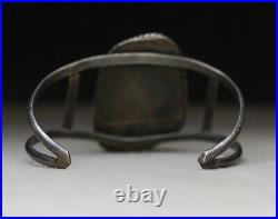 Vintage Native American Navajo Sterling Silver Turquoise Cuff Bracelet