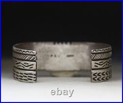 Vintage Native American Navajo Sterling Silver Turquoise Cuff Bracelet