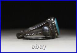 Vintage Native American Navajo Sterling Silver Turquoise Cuff Bracelet