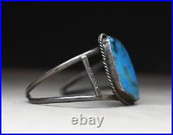 Vintage Native American Navajo Sterling Silver Turquoise Cuff Bracelet