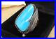 Vintage Native American Navajo Sterling Silver & Turquoise Feather Ring Sz 7