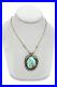 Vintage Native American Navajo Sterling Silver Turquoise Pendant Necklace 19