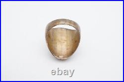 Vintage Native American Navajo Sterling Silver Turquoise Ring Size 10 Mens