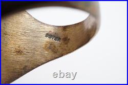 Vintage Native American Navajo Sterling Silver Turquoise Ring Size 10 Mens