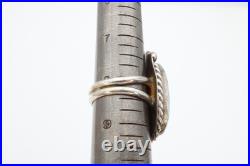 Vintage Native American Navajo Sterling Silver Turquoise Ring Size 8