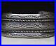 Vintage Native American Navajo Sterling Silver Twisted Rope Cuff Bracelet