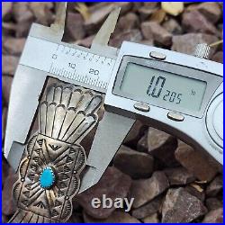 Vintage Native American Navajo Sterling Turquoise Hair Clip Barrette