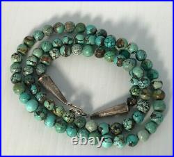 Vintage Native American Navajo Sterling Turquoise Necklace 28