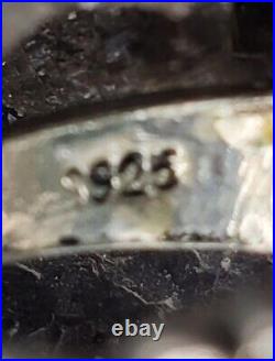 Vintage Native American Navajo Turquoise 925 Sterling Silver Ring Sz 8