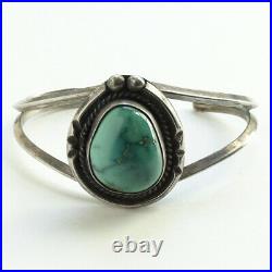 Vintage Native American Navajo Turquoise Cuff Bracelet Sterling Silver Gorgeous