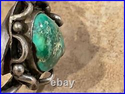 Vintage Native American Navajo Turquoise Silver Cuff Bracelet