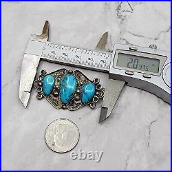 Vintage Native American Navajo Turquoise Sterling Pin Booch