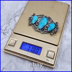 Vintage Native American Navajo Turquoise Sterling Pin Booch