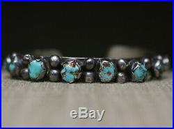 Vintage Native American Navajo Turquoise Sterling Silver Bracelet Large Size