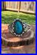 Vintage Native American Navajo Turquoise Sterling Silver Cuff Bracelet