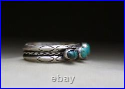Vintage Native American Navajo Turquoise Sterling Silver Cuff Bracelet