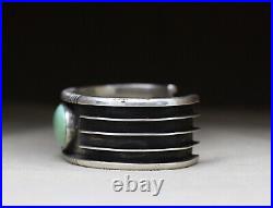 Vintage Native American Navajo Turquoise Sterling Silver Cuff Bracelet