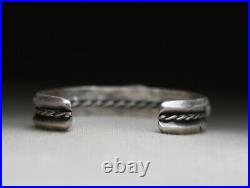 Vintage Native American Navajo Turquoise Sterling Silver Cuff Bracelet