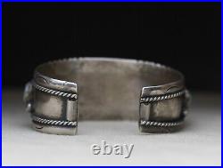 Vintage Native American Navajo Turquoise Sterling Silver Cuff Bracelet