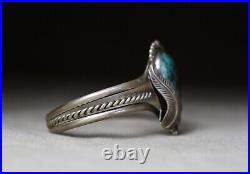 Vintage Native American Navajo Turquoise Sterling Silver Cuff Bracelet
