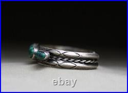 Vintage Native American Navajo Turquoise Sterling Silver Cuff Bracelet