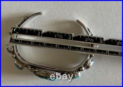 Vintage Native American Navajo Turquoise Sterling Silver Cuff Bracelet