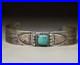 Vintage Native American Navajo Turquoise Sterling Silver Cuff Bracelet Size 6.75