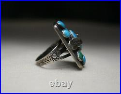 Vintage Native American Navajo Turquoise Sterling Silver Ring size 6.5