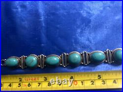 Vintage Native American Navajo sterling silver turquoise bracelet