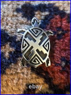 Vintage Native American Navajo turtle pin brooch jewelry marked JR Silversmiths Vintage Native American Navajo turtle pin brooch jewelry marked JR Silversmiths