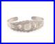 Vintage Native American Nora Sterling Silver 925 H Cuff Bangle Bracelet Monogram