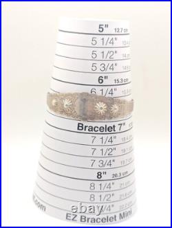 Vintage Native American Nora Sterling Silver 925 H Cuff Bangle Bracelet Monogram