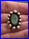 Vintage Native American Old Pawn Turquoise Sterling Silver Ring Size 7.25
